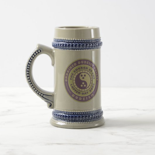 Ordained Dudeist Priest Beer Stein Bierpul (Links)