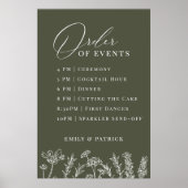 Orde der evenementen Wedding Periwinkle Blue Wildf Poster (Voorkant)