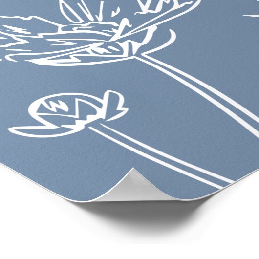 Orde der evenementen Wedding Periwinkle Blue Wildf Poster (Hoek)