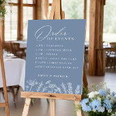 Orde der evenementen Wedding Periwinkle Blue Wildf Poster