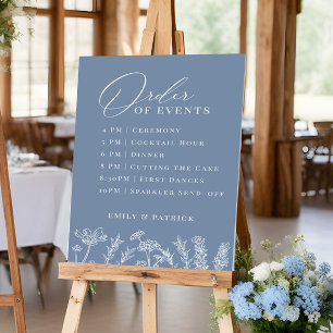 Orde der evenementen Wedding Periwinkle Blue Wildf Poster