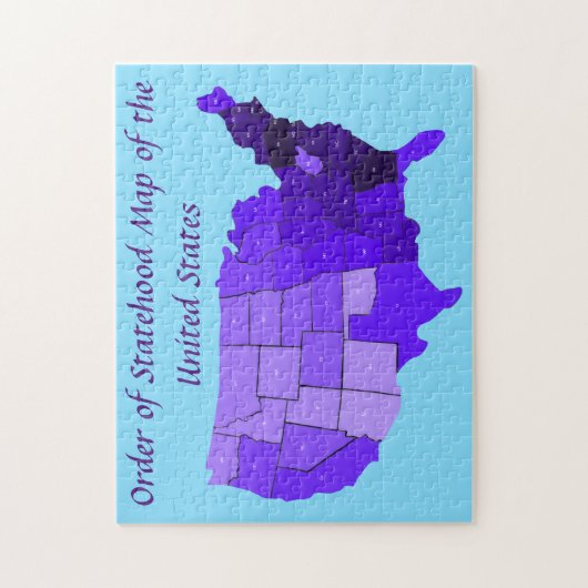 Orde der Staten Kaart van de Amerikaanse puzzels (Verticaal)