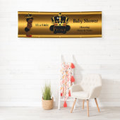 Orde Prince Baby shower Rood Zwart Goud Etnisch Spandoek (Insitu)