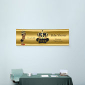 Orde Prince Baby shower Rood Zwart Goud Etnisch Spandoek (Beurs)