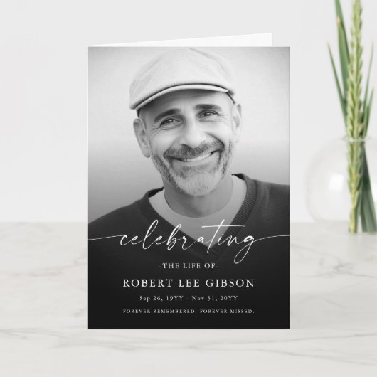 Orde van begrafenisdienst programma (Voorkant)