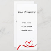 Orde van Ceremonie 4"x 9"Rackcard Programmakaart (Voorkant / Achterkant)