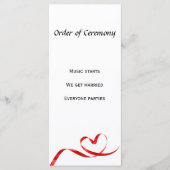 Orde van Ceremonie 4"x 9"Rackcard Programmakaart (Voorkant)