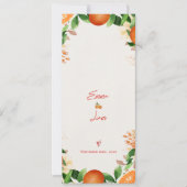 Orde van Ceremonie Oranje Wedding Program Kaart (Voorkant)