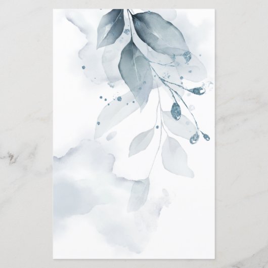 Orde van Ceremonie Wispy Dusty Blue Foliage (Achterkant)