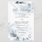 Orde van Ceremonie Wispy Dusty Blue Foliage (Voorkant / Achterkant)