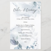 Orde van Ceremonie Wispy Dusty Blue Foliage (Voorkant)