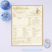 Orde van de bruine gele crème flyer (Enkel)