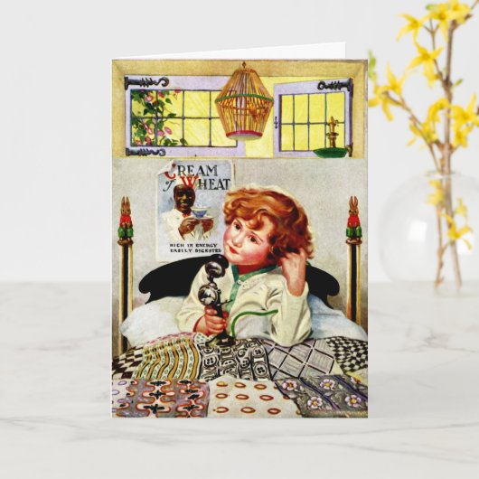 "ORDE VAN DE DAG" CRM VAN TARWE GROETEN KAART (Gele Bloem)