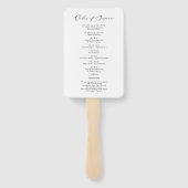 Orde van de dienst Memorial Funeral Program Handwaaier (Achterkant)