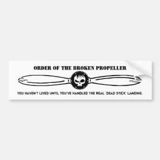 Orde van de gebroken schroef - Teller Bumpersticker
