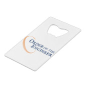 Orde van de Ingenieur Creditkaart Flessenopener (Achterkant Gekanteld)