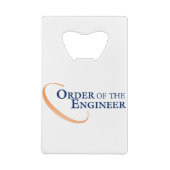 Orde van de Ingenieur Creditkaart Flessenopener (Achterkant)