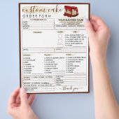 Orde van de kaasmakerij van bakkeramische aardbeie flyer (Hand)