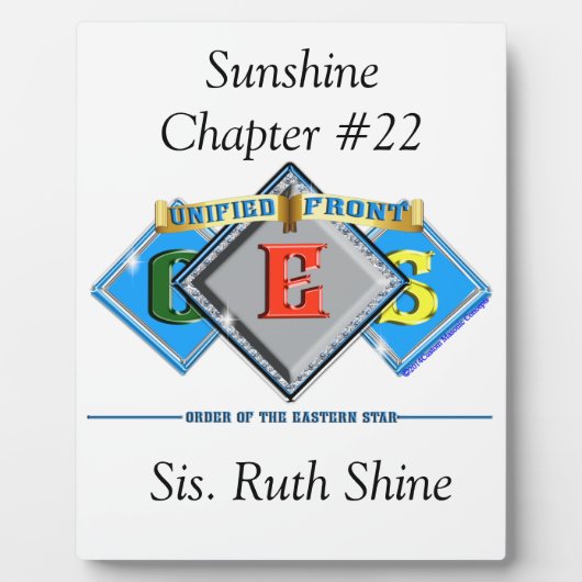 Orde van de oostelijke Star OES Fotoplaat (Voorkant)