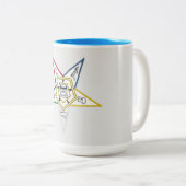 Orde van de oostelijke Star OES Tweekleurige Koffiemok (Voorkant rechts)