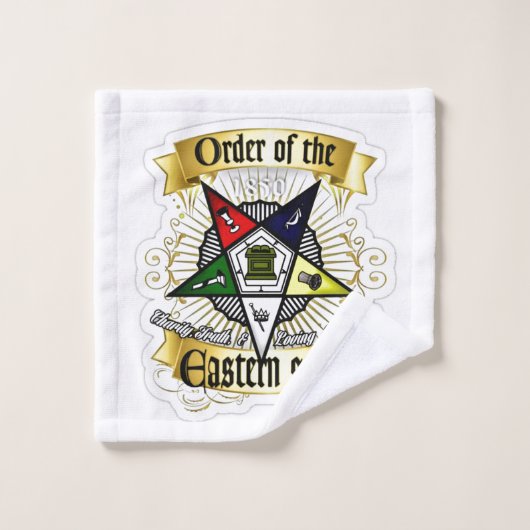Orde van de oostelijke ster bad handdoek (Wasdoekje)