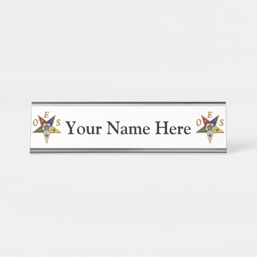 Orde van de oostelijke ster bureau naambordje (Voorkant)