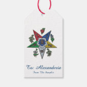 Orde van de oostelijke ster cadeaulabel (Voorkant)