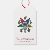 Orde van de oostelijke ster cadeaulabel (Achterkant)