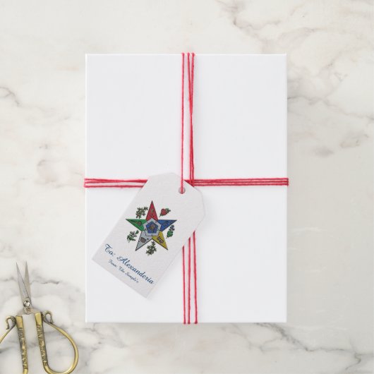 Orde van de oostelijke ster cadeaulabel (Met Touw)