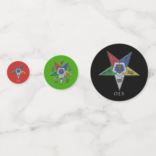 Orde van de oostelijke ster confetti (Achterkanten)