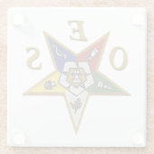 Orde van de oostelijke ster glazen onderzetter (Achterkant)