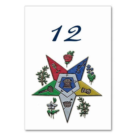 Orde van de oostelijke ster kaart (Achterkant)