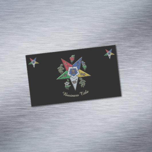 Orde van de oostelijke ster magnetisch visitekaartje (Voorbeeld)