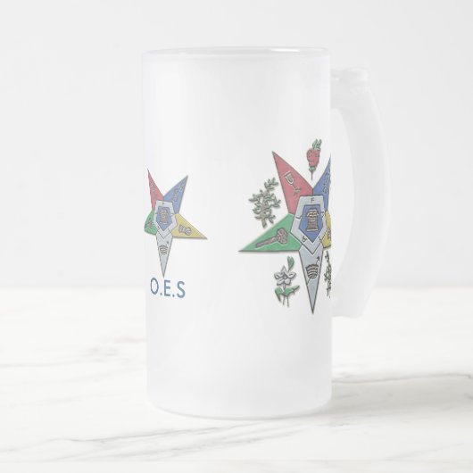 Orde van de oostelijke ster matglas bierpul (Voorkant rechts)