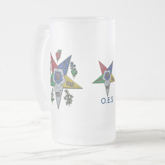 Orde van de oostelijke ster matglas bierpul (Voorkant links)