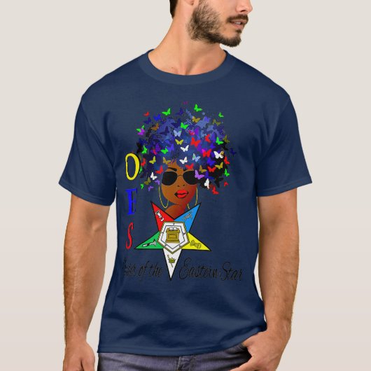 Orde van de oostelijke Ster OES Diva Fatal Masonic T-shirt (Voorkant)