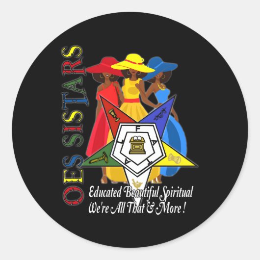 Orde van de Oostelijke Ster Oes Ring Diva van Sist Ronde Sticker (Voorkant)