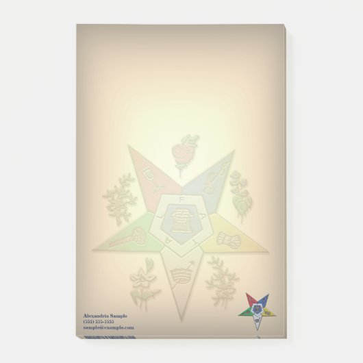 Orde van de oostelijke ster post-it® notes (Voorkant)