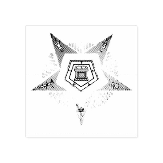 Orde van de oostelijke ster rubberstempel (Afrduk)