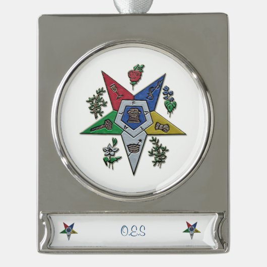 Orde van de oostelijke ster verzilverd banner ornament (Voorkant)