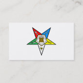 Orde van de oostelijke ster visitekaartje (Achterkant)