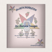 Orde van de oostelijke ster visitekaartje (Binnenkant ongevouwen)