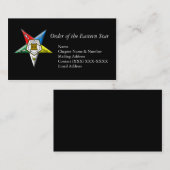 Orde van de oostelijke ster visitekaartje (Voorkant / Achterkant)