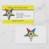 Orde van de oostelijke ster visitekaartje (Voorkant / Achterkant)