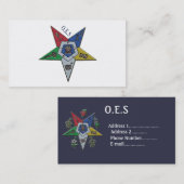 Orde van de oostelijke ster visitekaartje (Voorkant / Achterkant)