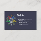 Orde van de oostelijke ster visitekaartje (Achterkant)