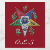 Orde van de oostelijke ster wijn etiket (Enkel label)