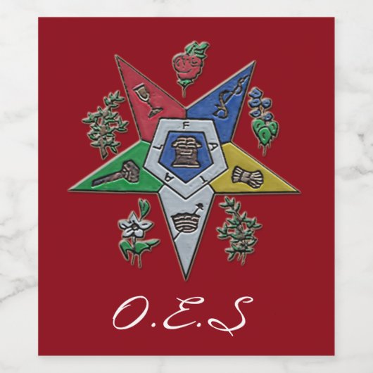 Orde van de oostelijke ster wijn etiket (Enkel label)
