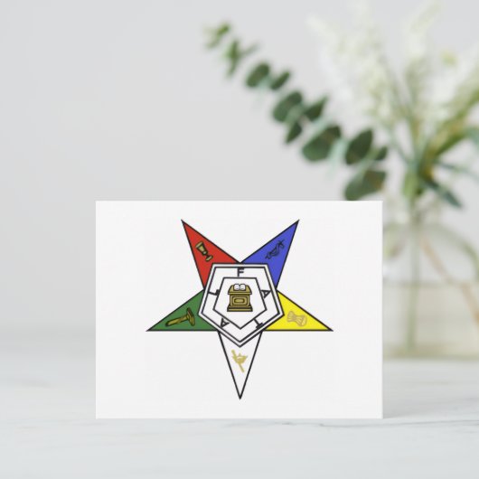 Orde van de Oosterse Ster embleem Briefkaart (Staand voorkant)