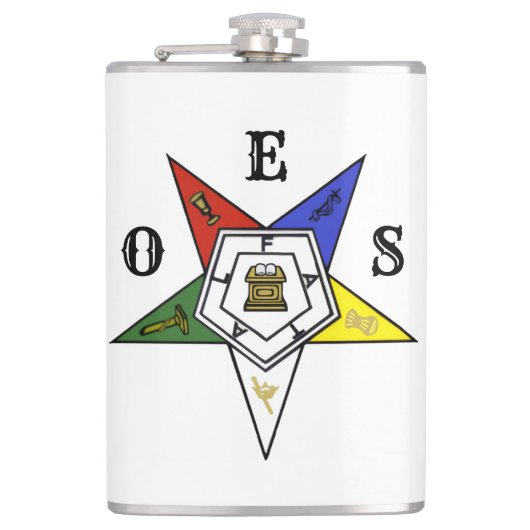 Orde van de Oosterse Ster embleem van de Orde Heupfles (Voorkant)